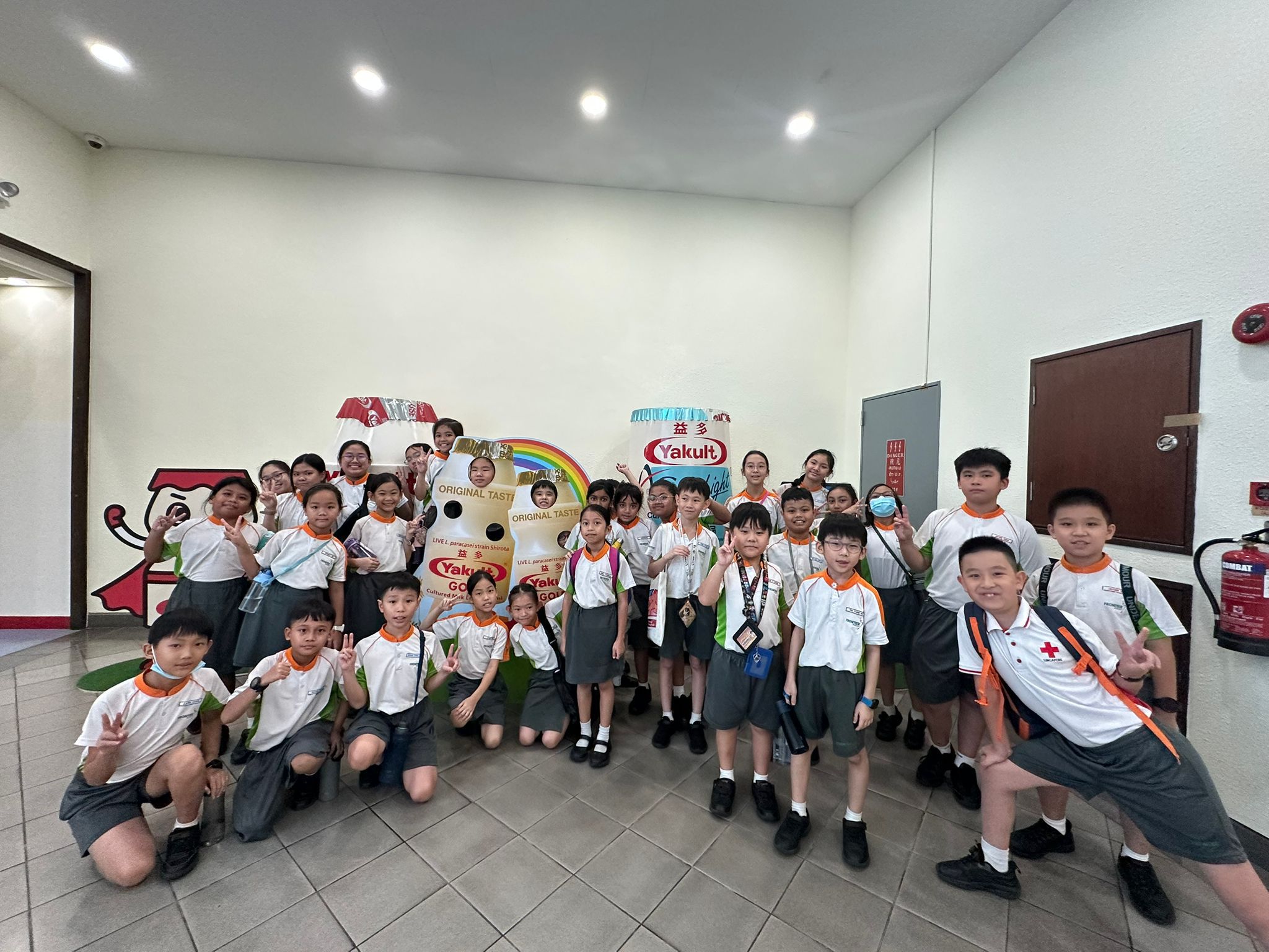 RCY Links learn about the importance of gut health during their Learning Journey to Yakult Factory